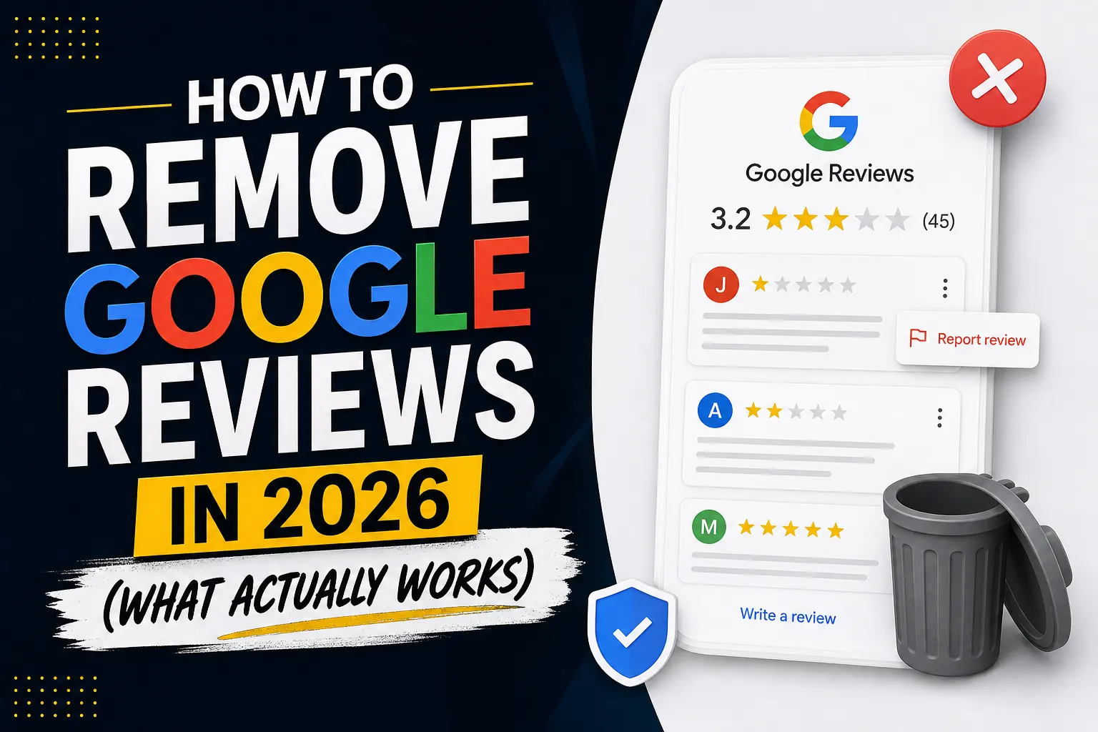 How to Remove Google Reviews in 2026 (What Actually Works)