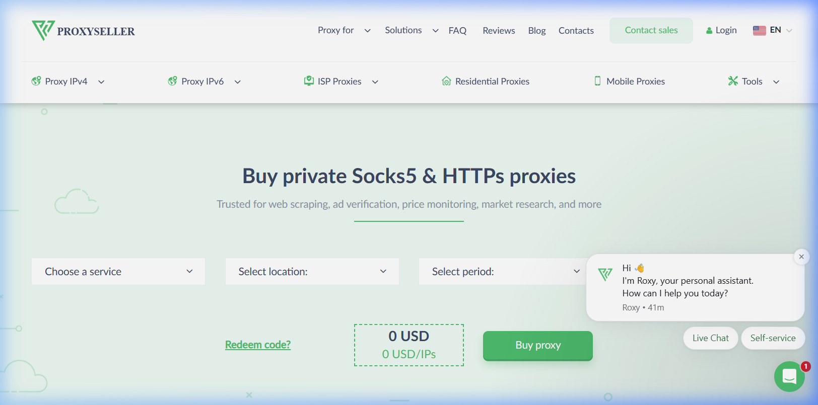 Proxy-Seller Website Screenshot